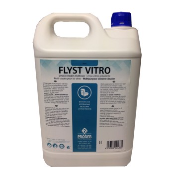 Detergente Limpiacristales Proder Flyst Vitro envase de 5 Litros Detergente Limpiacristales Proder Flyst Vitro envase de 5 Litros